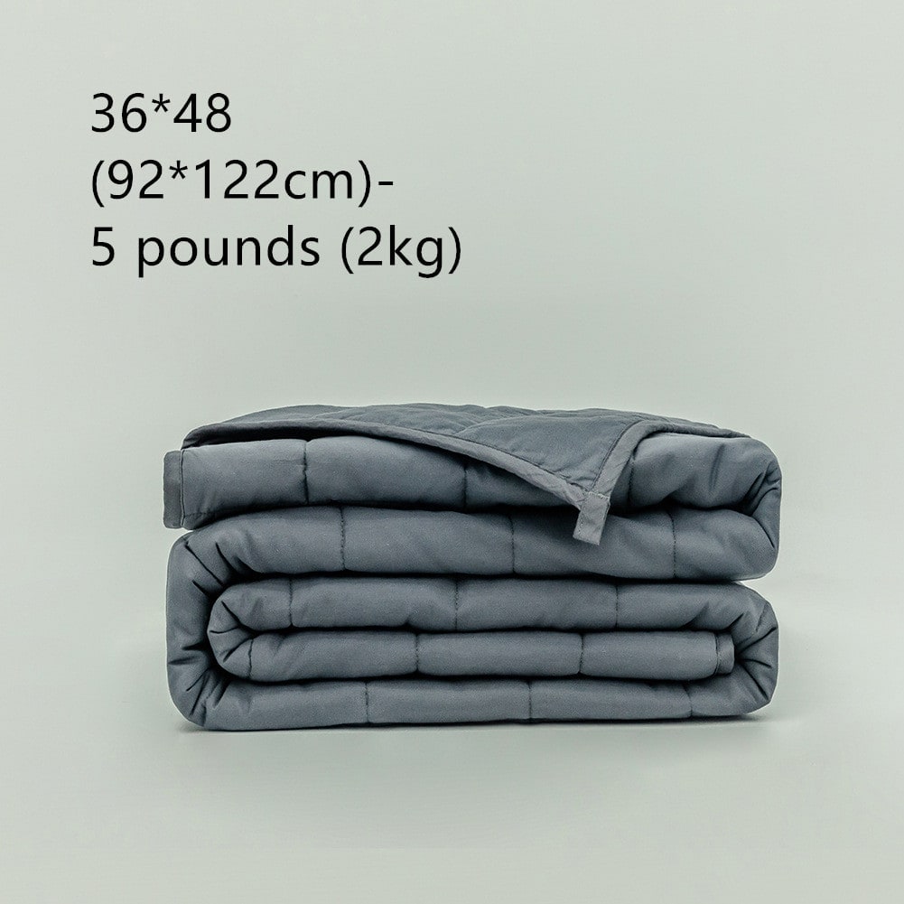 Weighted Blanket Throw with Quilted Cotton Corner Loops and Even Grid Stitching - Image 1