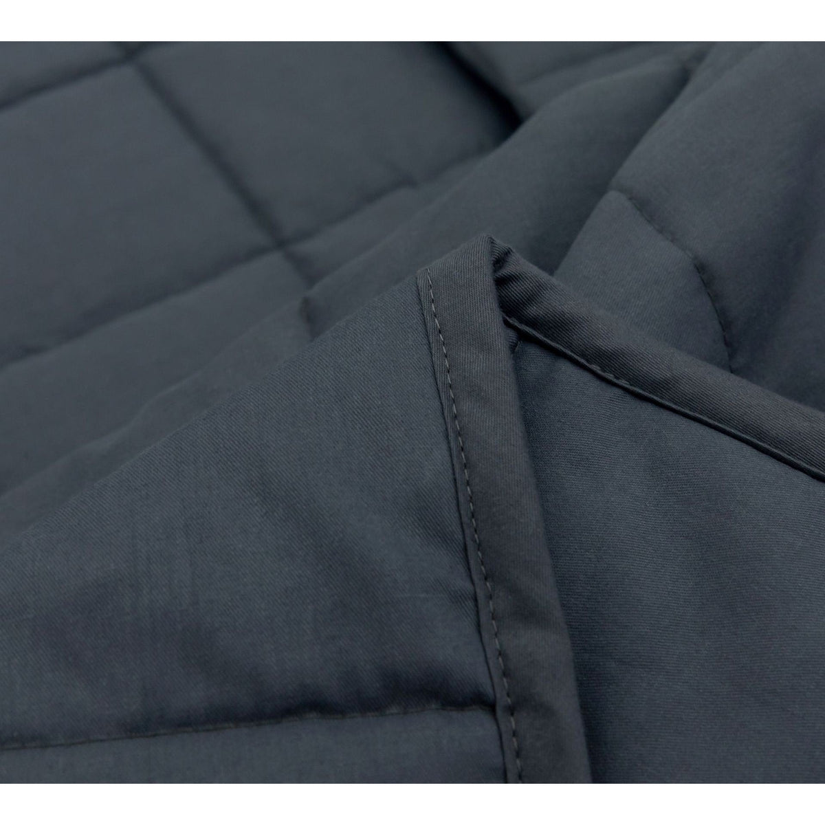 Weighted Blanket Throw with Quilted Cotton Corner Loops and Even Grid Stitching - Image 10