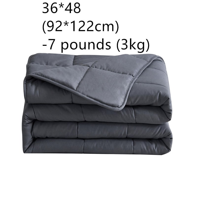 Weighted Blanket Throw with Quilted Cotton Corner Loops and Even Grid Stitching - Image 2
