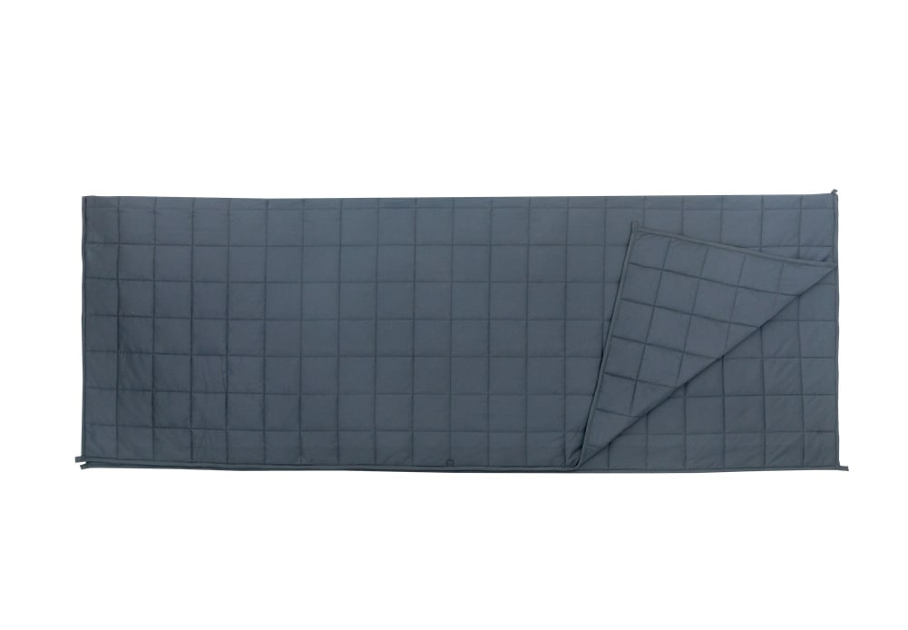Weighted Blanket Throw with Quilted Cotton Corner Loops and Even Grid Stitching - Image 4