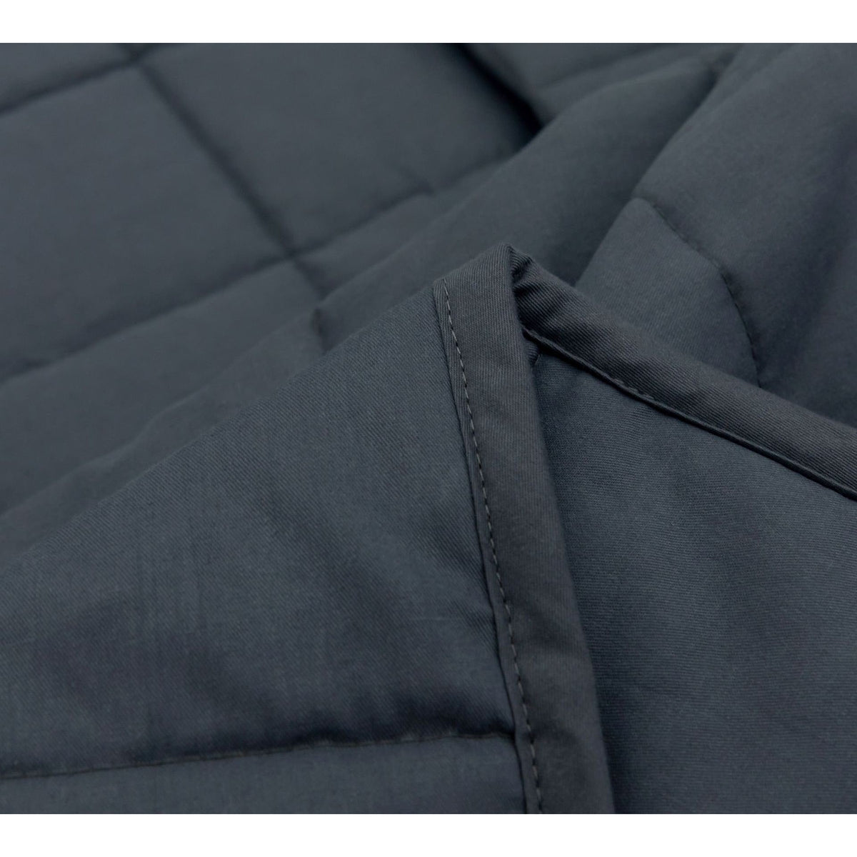 Weighted Blanket Throw with Quilted Cotton Corner Loops and Even Grid Stitching - Image 6
