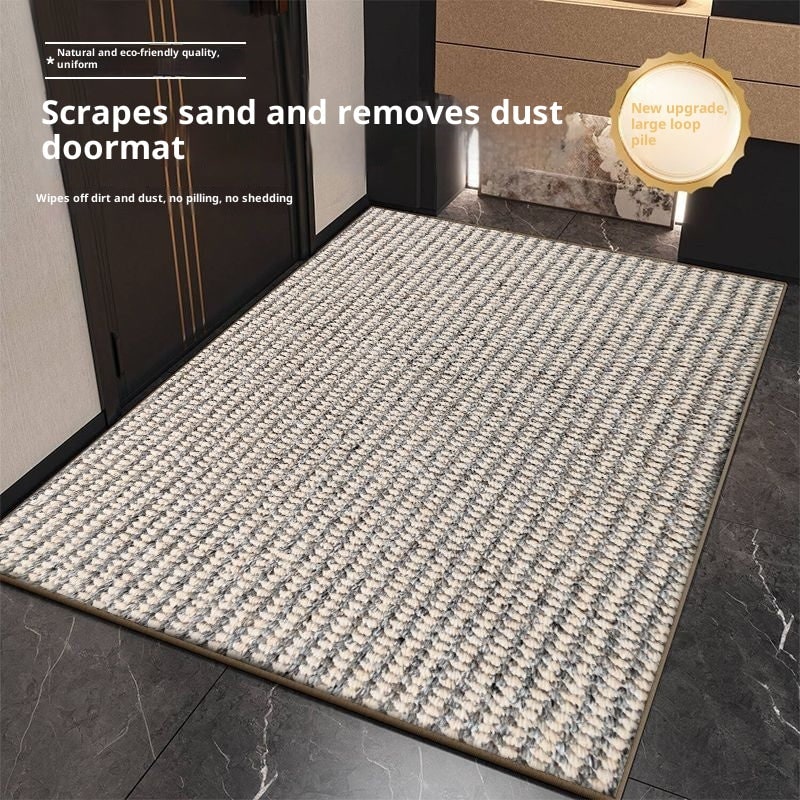 Welcome Door Mat with Non-Slip Base Absorbent Textured Indoor Entryway Rug - Image 16