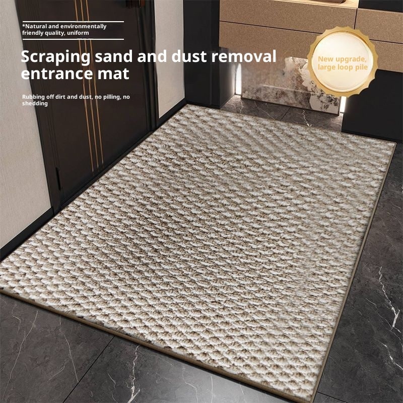 Welcome Door Mat with Non-Slip Base Absorbent Textured Indoor Entryway Rug - Image 19