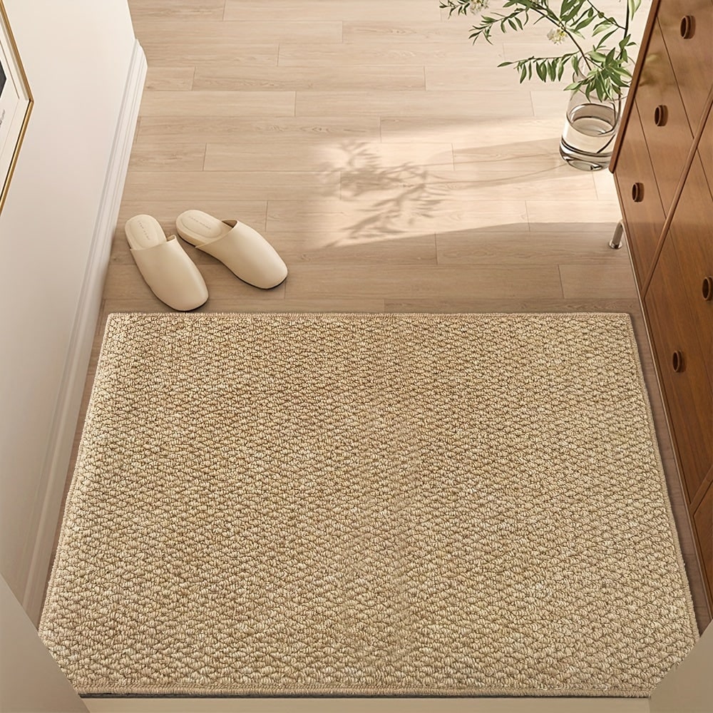 Welcome Door Mat with Non-Slip Base Absorbent Textured Indoor Entryway Rug - Image 6