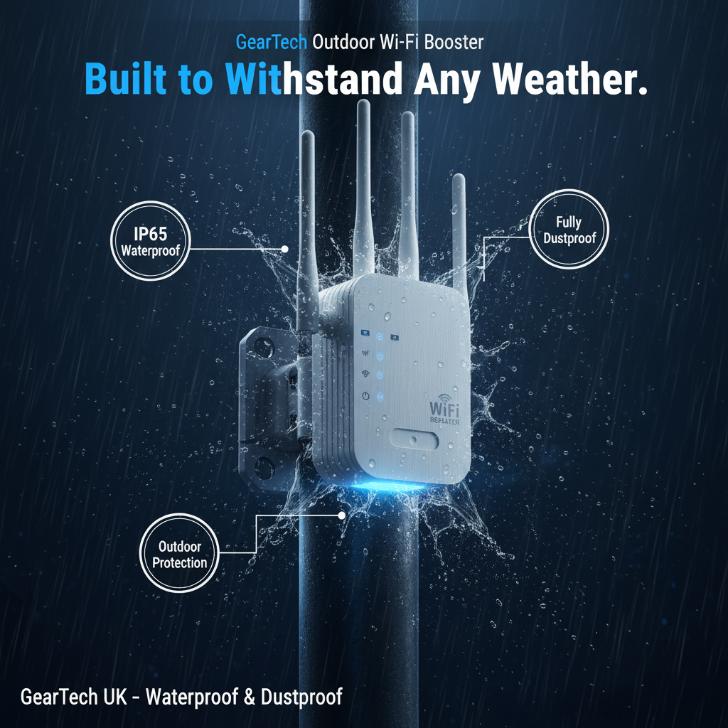 WIFI Extender and Booster with Four Antennas Dual Band Repeater Waterproof - Image 5