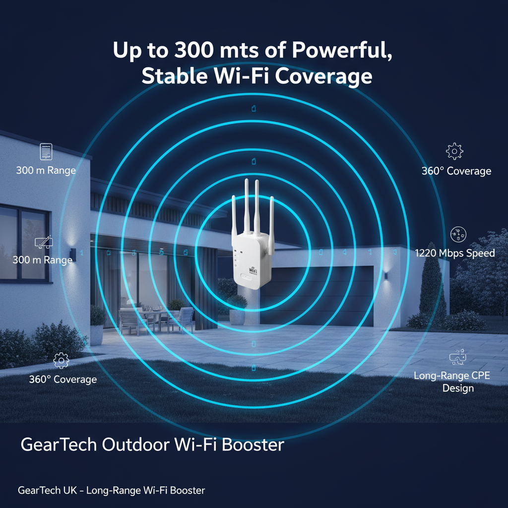 WIFI Extender and Booster with Four Antennas Dual Band Repeater Waterproof - Image 6