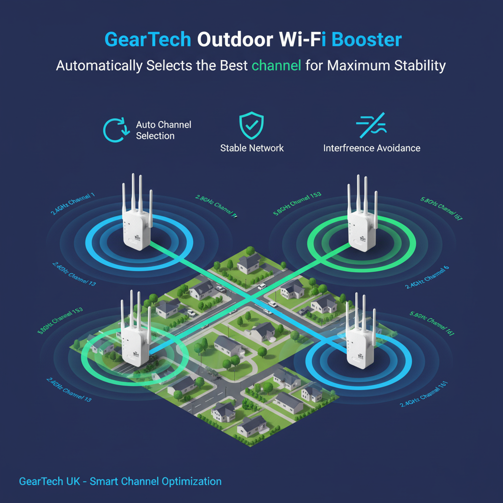 WIFI Extender and Booster with Four Antennas Dual Band Repeater Waterproof - Image 7