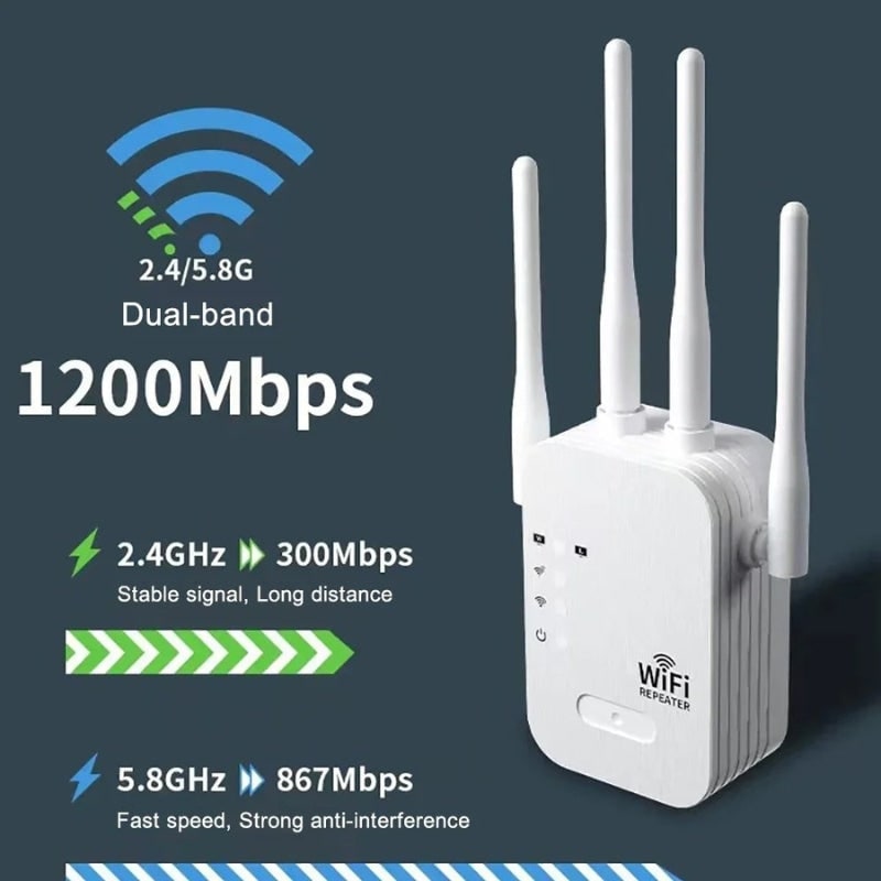 WIFI Extender and Booster with Four Antennas Dual Band Repeater Waterproof - Image 9