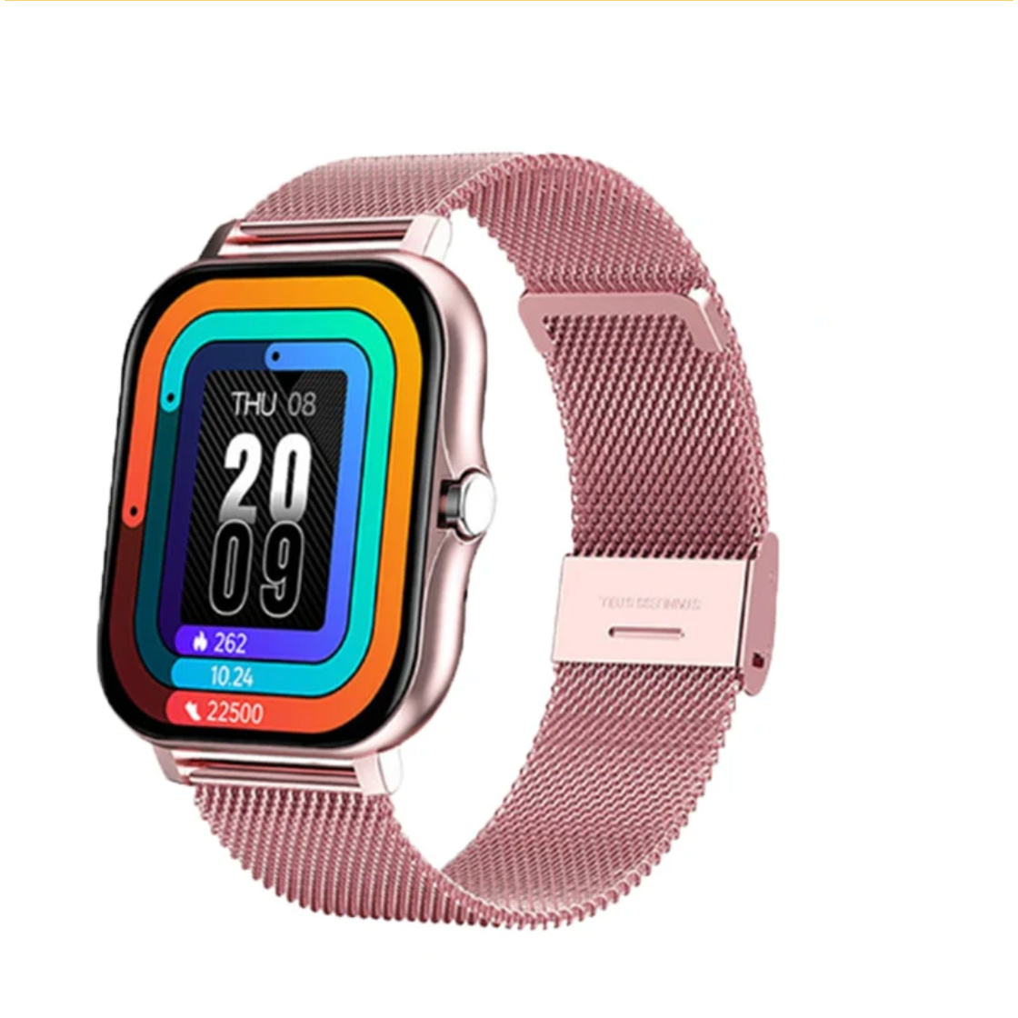 Women's Smartwatch with Fitness Tracking GPS Mesh Metal Band and Touch Screen Display - Image 7