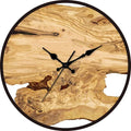 Wood Wall Clock with Live Edge Roman Numerals and Modern Minimalist Design - Image 3