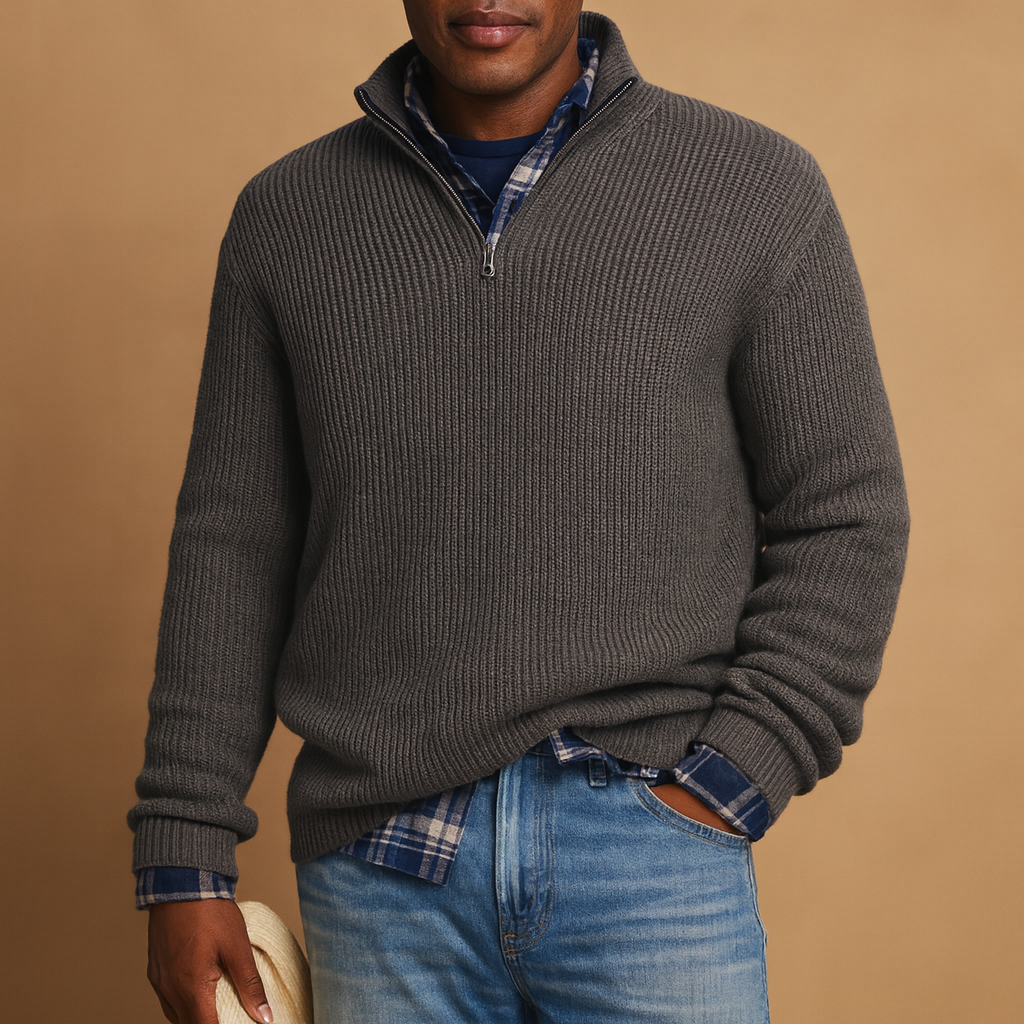 Men’s wool winter sweater with a timeless design, offering warm insulation and a comfortable fit for cold-season wear.