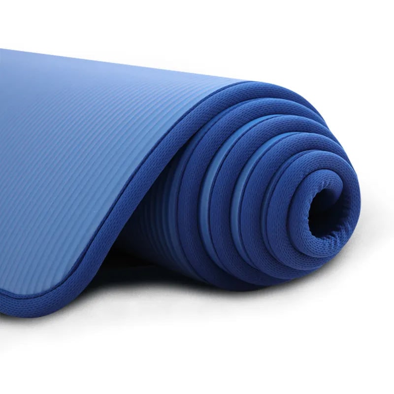 Yoga Mat with 10mm Thick Cushioning Non-Slip Surface and Fabric Bound Edges - Image 5